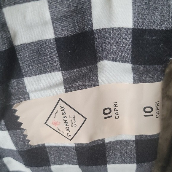 St. John's Bay Buffalo Check Stretch Slimming Fit Capri - Picture 5 of 14